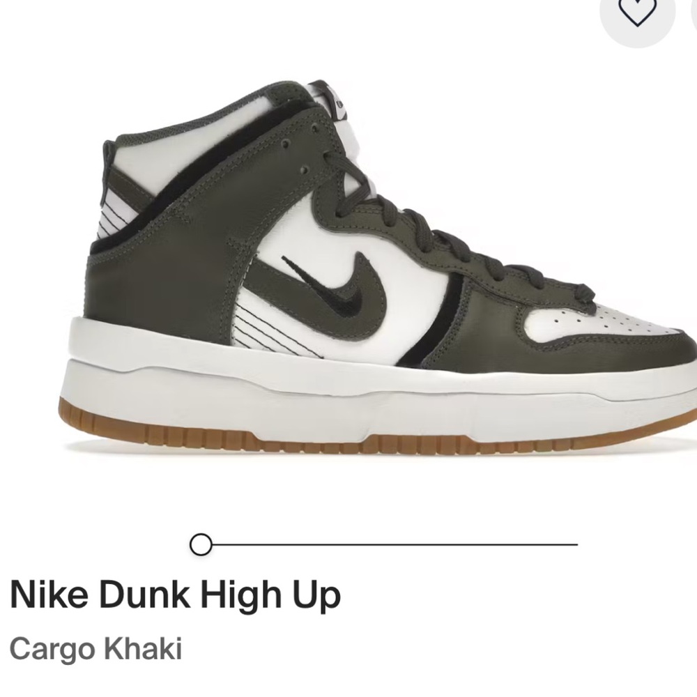 Nike Dunk High Up in Olive and White